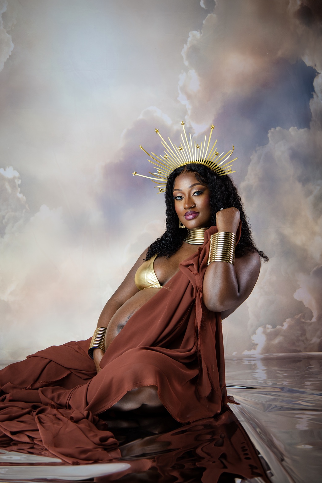 Fine-art maternity portrait photographed by Szn Portraits